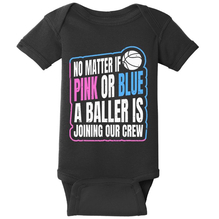 Gender Reveal Party Quote For A Basketball Player Baby Bodysuit