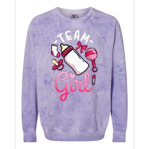 Gender Reveal Party Team Girl Colorblast Crewneck Sweatshirt