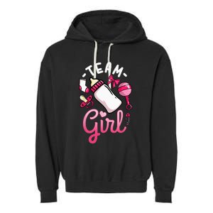 Gender Reveal Party Team Girl Garment-Dyed Fleece Hoodie