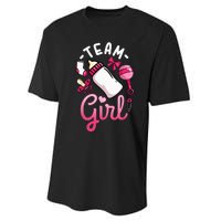 Gender Reveal Party Team Girl Performance Sprint T-Shirt