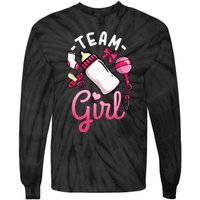 Gender Reveal Party Team Girl Tie-Dye Long Sleeve Shirt