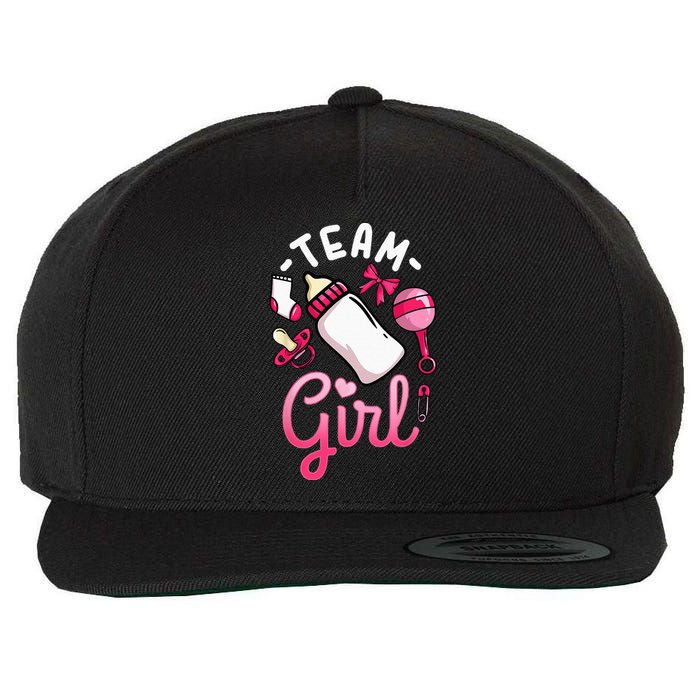 Gender Reveal Party Team Girl Wool Snapback Cap