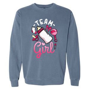 Gender Reveal Party Team Girl Garment-Dyed Sweatshirt