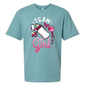 Gender Reveal Party Team Girl Sueded Cloud Jersey T-Shirt