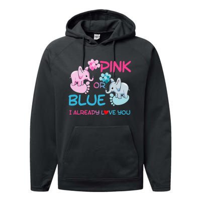 Gender Reveal Pink Or Blue Boy Or Girl Party Supplies Family Performance Fleece Hoodie