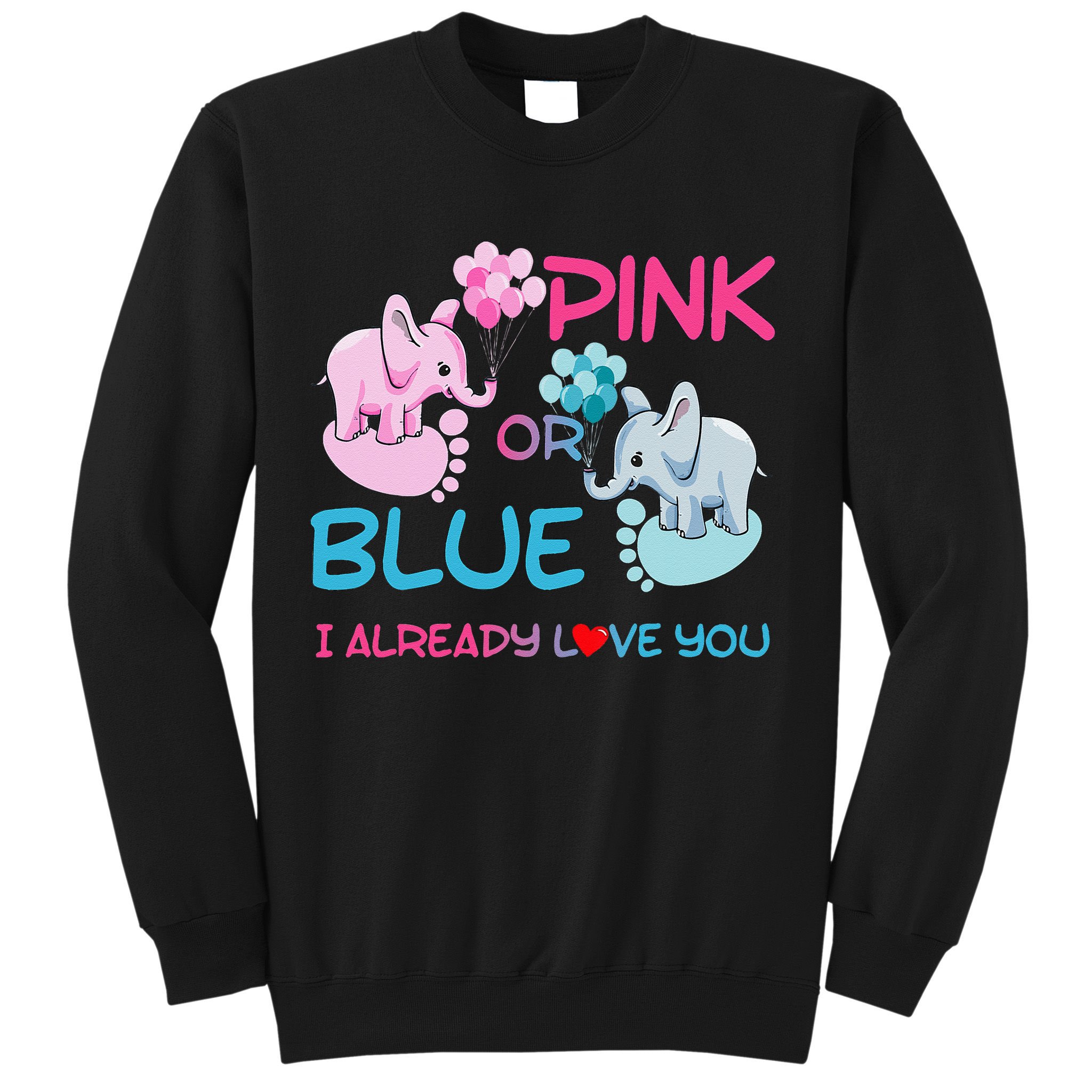 Gender Reveal Pink Or Blue Boy Or Girl Party Supplies Family Sweatshirt