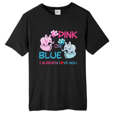 Gender Reveal Pink Or Blue Boy Or Girl Party Supplies Family Tall Fusion ChromaSoft Performance T-Shirt