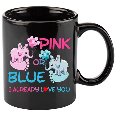 Gender Reveal Pink Or Blue Boy Or Girl Party Supplies Family 11oz C Handle Ceramic Mug