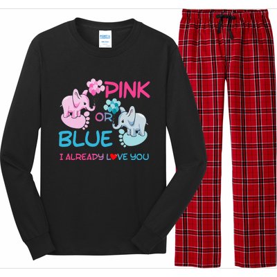 Gender Reveal Pink Or Blue Boy Or Girl Party Supplies Family Long Sleeve Pajama Set