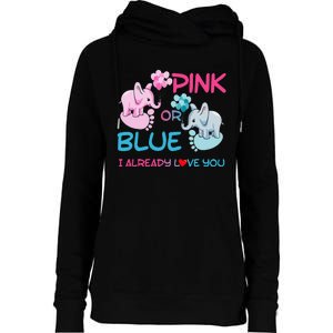 Gender Reveal Pink Or Blue Boy Or Girl Party Supplies Family Womens Funnel Neck Pullover Hood