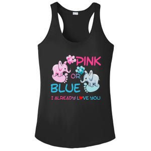 Gender Reveal Pink Or Blue Boy Or Girl Party Supplies Family Ladies PosiCharge Competitor Racerback Tank