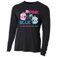 Gender Reveal Pink Or Blue Boy Or Girl Party Supplies Family Cooling Performance Long Sleeve Crew