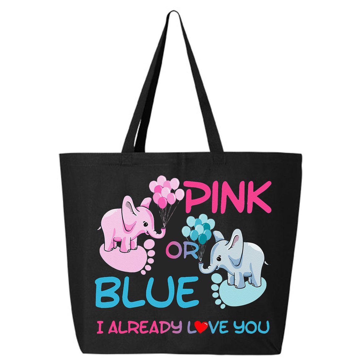 Gender Reveal Pink Or Blue Boy Or Girl Party Supplies Family 25L Jumbo Tote