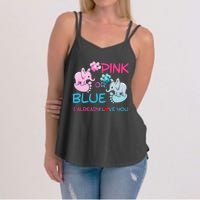 Gender Reveal Pink Or Blue Boy Or Girl Party Supplies Family Women's Strappy Tank