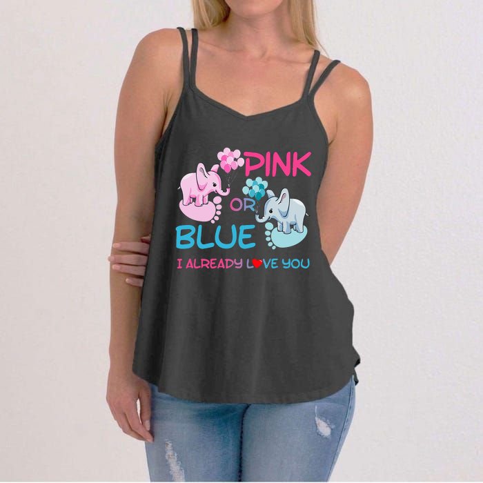 Gender Reveal Pink Or Blue Boy Or Girl Party Supplies Family Women's Strappy Tank