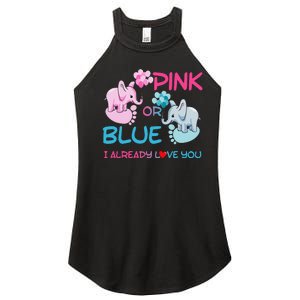 Gender Reveal Pink Or Blue Boy Or Girl Party Supplies Family Women's Perfect Tri Rocker Tank