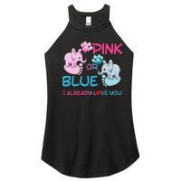 Gender Reveal Pink Or Blue Boy Or Girl Party Supplies Family Women's Perfect Tri Rocker Tank