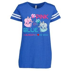 Gender Reveal Pink Or Blue Boy Or Girl Party Supplies Family Enza Ladies Jersey Football T-Shirt