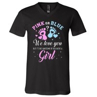 Gender reveal pink or blue love you but awesome if were V-Neck T-Shirt