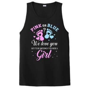 Gender reveal pink or blue love you but awesome if were PosiCharge Competitor Tank