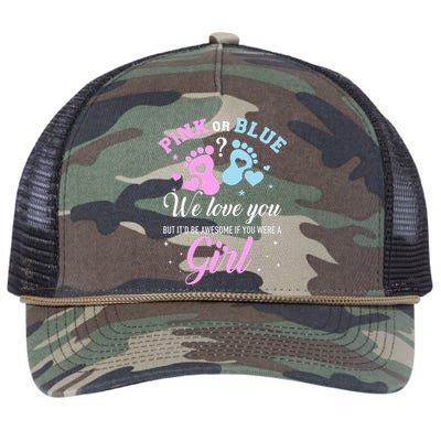 Gender reveal pink or blue love you but awesome if were Retro Rope Trucker Hat Cap