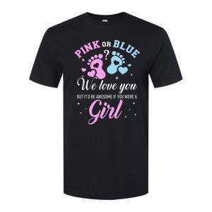 Gender reveal pink or blue love you but awesome if were Softstyle CVC T-Shirt