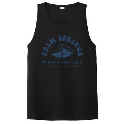 Groovy Retro Palm Springs Beach Surf Club Summer Vacations PosiCharge Competitor Tank