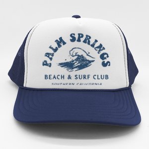 Groovy Retro Palm Springs Beach Surf Club Summer Vacations Trucker Hat