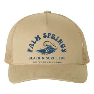 Groovy Retro Palm Springs Beach Surf Club Summer Vacations Yupoong Adult 5-Panel Trucker Hat