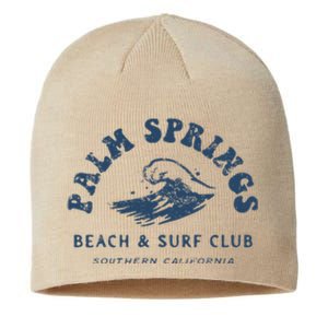 Groovy Retro Palm Springs Beach Surf Club Summer Vacations Sustainable Beanie