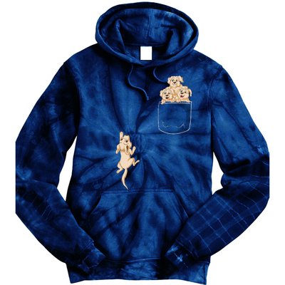 Golden Retriver Pocket Tie Dye Hoodie