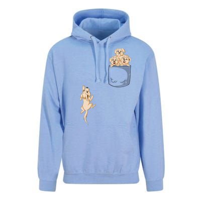 Golden Retriver Pocket Unisex Surf Hoodie