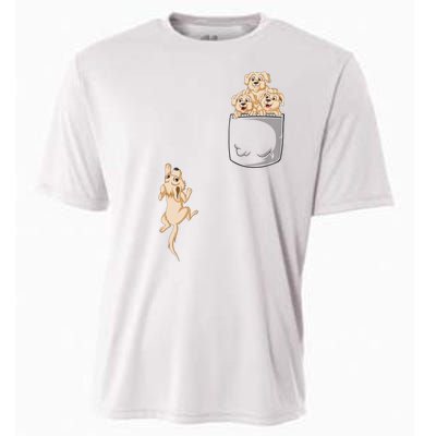 Golden Retriver Pocket Cooling Performance Crew T-Shirt