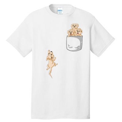 Golden Retriver Pocket Tall T-Shirt