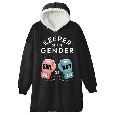 Gender Reveal Party Keeper Of Gender Boxing Hooded Wearable Blanket