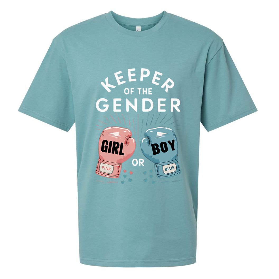 Gender Reveal Party Keeper Of Gender Boxing Sueded Cloud Jersey T-Shirt