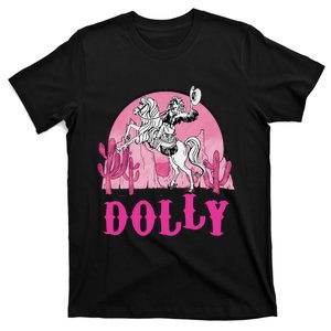 Girl Retro Personalized Dolly Cowgirl First Name T-Shirt