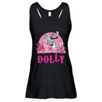 Girl Retro Personalized Dolly Cowgirl First Name Ladies Essential Flowy Tank