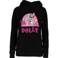 Girl Retro Personalized Dolly Cowgirl First Name Womens Funnel Neck Pullover Hood