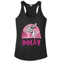 Girl Retro Personalized Dolly Cowgirl First Name Ladies PosiCharge Competitor Racerback Tank