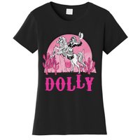 Girl Retro Personalized Dolly Cowgirl First Name Women's T-Shirt