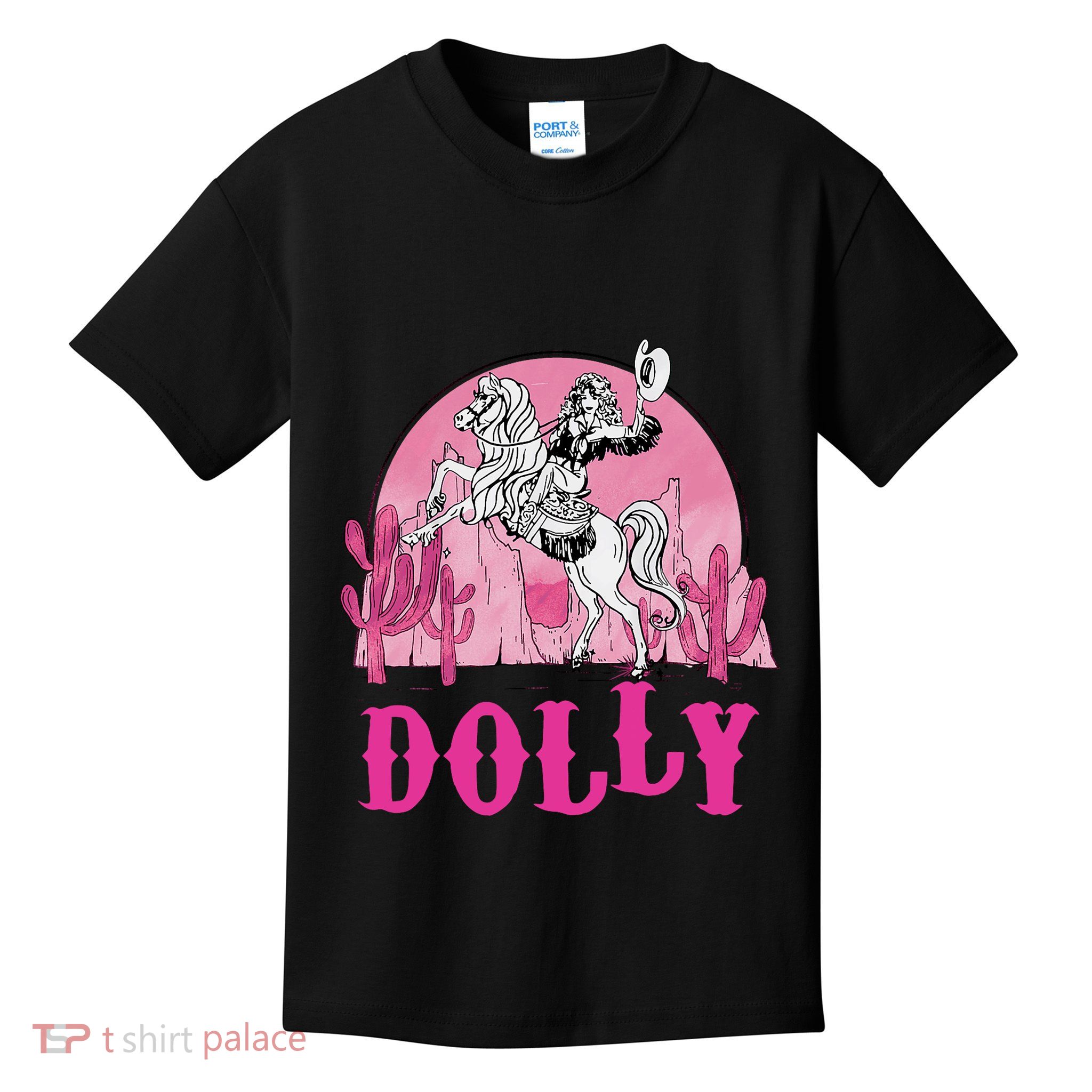 Girl Retro Personalized Dolly Cowgirl First Name Kids T-Shirt
