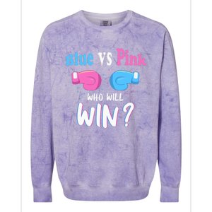 Gender Reveal Party Gifts, Blue Vs Pink Who Will Win? Colorblast Crewneck Sweatshirt