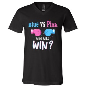 Gender Reveal Party Gifts, Blue Vs Pink Who Will Win? V-Neck T-Shirt