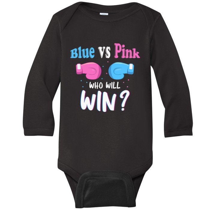 Gender Reveal Party Gifts, Blue Vs Pink Who Will Win? Baby Long Sleeve Bodysuit