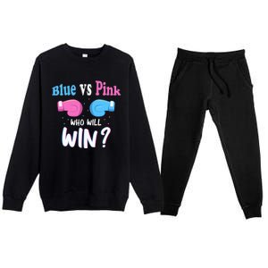 Gender Reveal Party Gifts, Blue Vs Pink Who Will Win? Premium Crewneck Sweatsuit Set