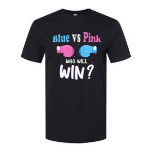 Gender Reveal Party Gifts, Blue Vs Pink Who Will Win? Softstyle CVC T-Shirt