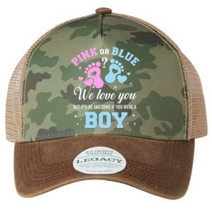 Gender Reveal Pink Or Blue Love You But Awesome If Were Boy Legacy Tie Dye Trucker Hat