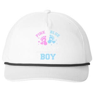 Gender Reveal Pink Or Blue Love You But Awesome If Were Boy Snapback Five-Panel Rope Hat