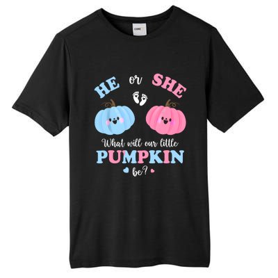 Gender Reveal Party Cute Pumpkin Baby Shower Mom And Dad Tall Fusion ChromaSoft Performance T-Shirt